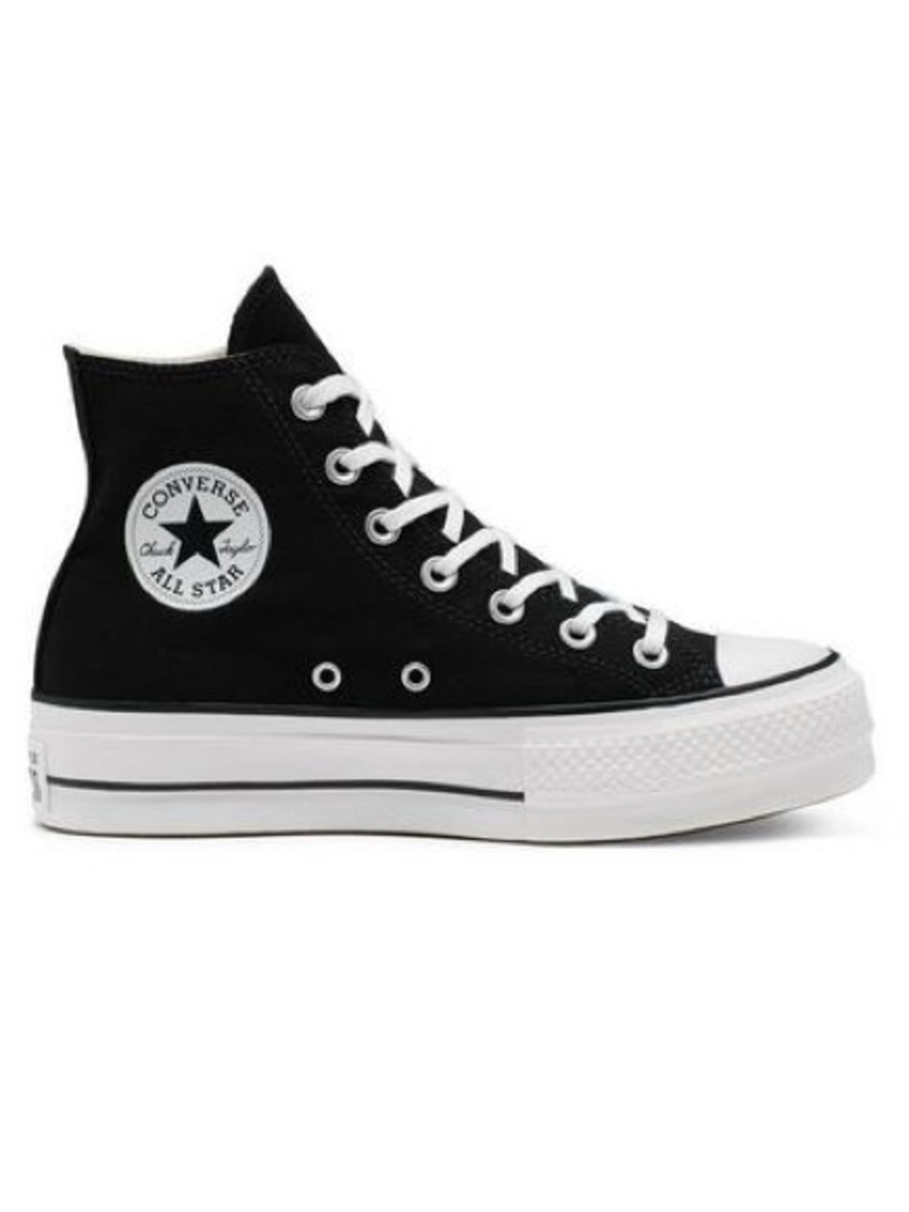 Converse Black and White High Top Platform Sneaker